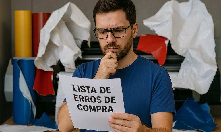 Erros comuns ao comprar suprimentos para comunicação visual e como evitá-los
